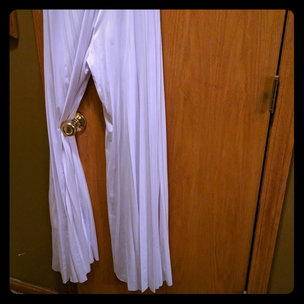 White silk romper